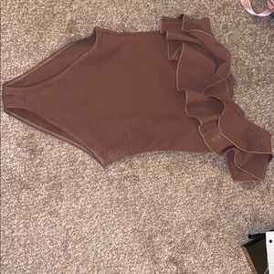 Toupee Brown, One shoulder, one piece from Cupshe